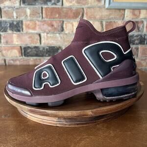 Nike Airquent Air More Uptempo Burgundy Black Shoes Sneakers Womens Size 8.5